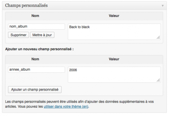 custom fields